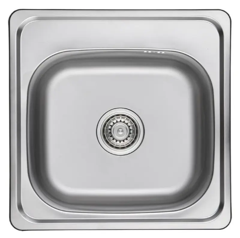 Ausmann Basic stainless steel inset sink 48x48 cm with tap hole bench including siphon 1208957000