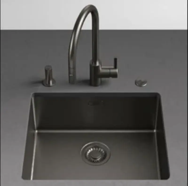 Franke Mythos Masterpiece BXM 210.50 PVD Gun Metal Sink 500x410mm Flush-mount and Undermount 127.0672.129