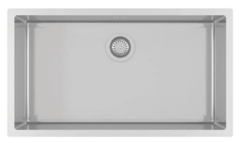 Ausmann Oder large stainless steel sink 74x40cm flush-mounted undermount and inset extra deep 22cm 1208957114