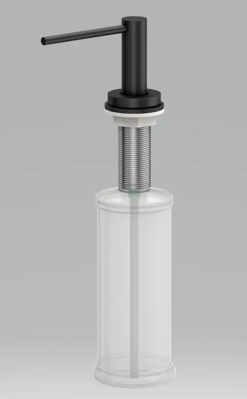 Quadri Swindon Luxe Built-in Soap Dispenser matt black from top refillable 1208957213