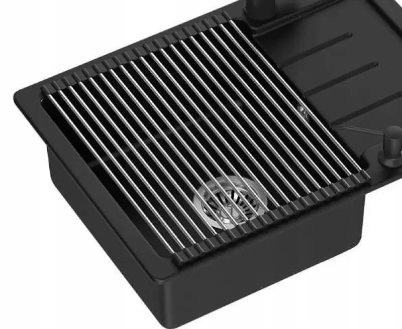Quadri black Rolling mat over and for inside the sink 43 x 32 cm 1208957222
