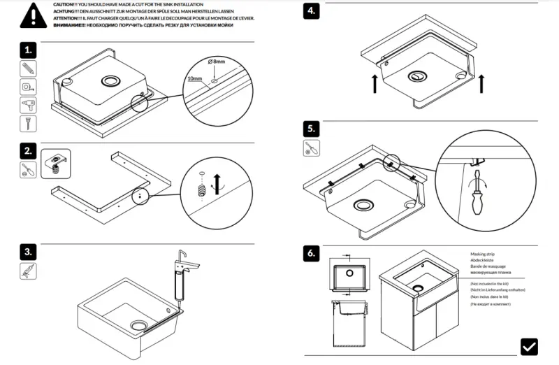 GraniteMy Tradition rustic intermediate granite sink 60x48 cm black farmhouse undermount 1208957288