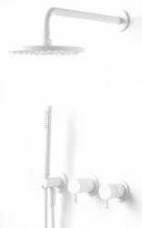 Waterevolution Flow built-in shower set, matte white, with thermostat rain shower and hand shower 1208957344