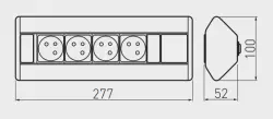 Indux Corner corner kitchen socket with 4 earthed outlets 1208957432