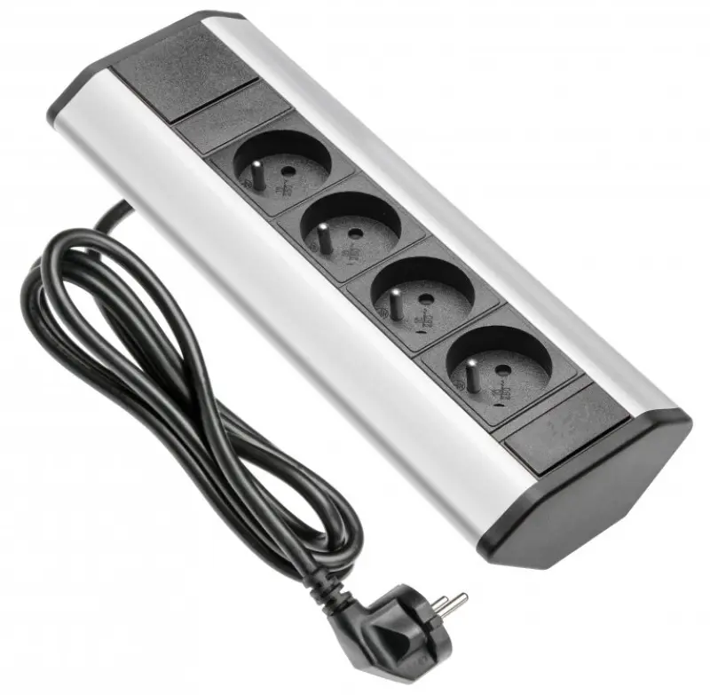 Indux Corner corner kitchen socket with 4 pin earthing outlets 1208957443