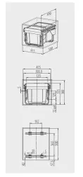 Garbi Sorter S-45-2-15 kitchen waste bin built-in with 2 x 15-litre waste bins extra low 1208957444