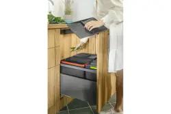 Garbi Basket B-80-4-G waste sorting system for drawer 80cm incl. holder and 4 x 15 litre waste bins 1208957478
