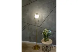 Decor Ciklop Brass Gold Floor Lamp with teardrop look 9737