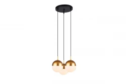 Decor Abies Brass Gold Modern Pendant Lamp with round metal lampshade 7597