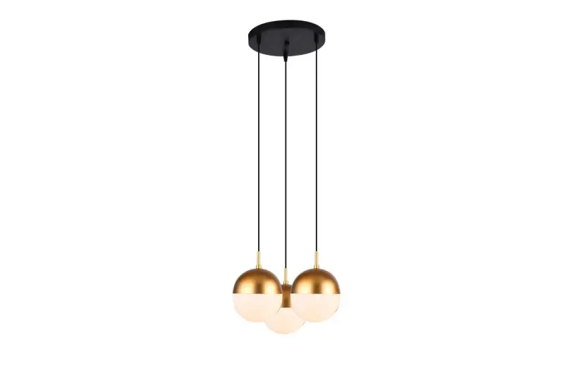 Decor Abies Brass Gold Modern Pendant Lamp with round metal lampshade 7597