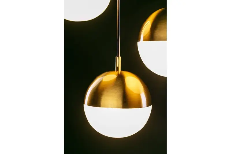 Decor Abies Brass Gold Modern Pendant Lamp with round metal lampshade 7597
