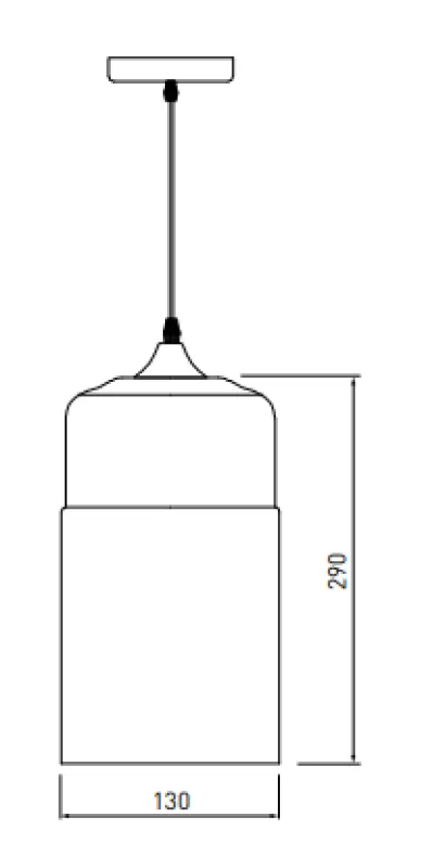 Decor Lender modern metal and glass pendant lamp 130 mm width 9300