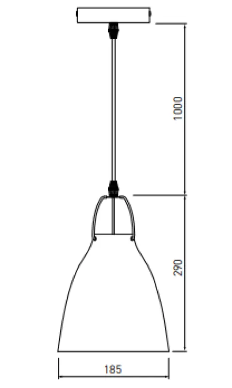 Decor Orient tapered metal pendant lamp black with contrasting white interior 4475