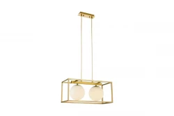 Decor Avelin pendant lamp with golden rectangular frame width 45 cm 2232