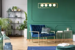 Decor Avelin pendant lamp with golden rectangular frame width 80 cm 2287