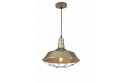 Decor Solen pendant lamp industrial shape with golden grid diameter 36,5 cm 3703
