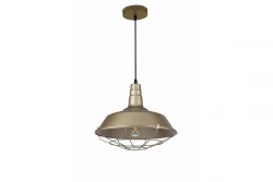 Decor Solen pendant lamp industrial shape with golden grid diameter 36,5 cm 3703
