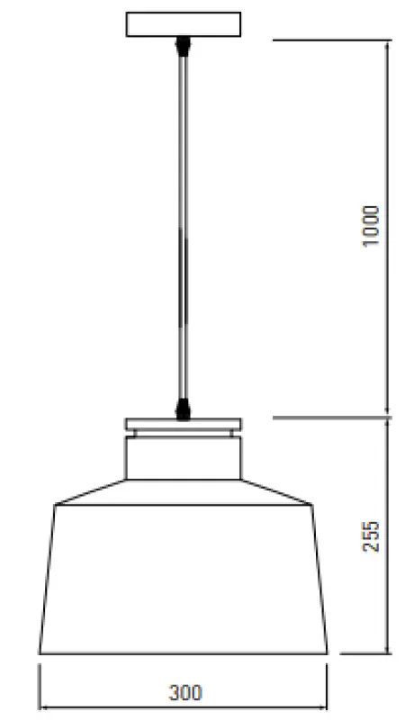 Decor Margus matt black metal pendant lamp with wooden top 2911