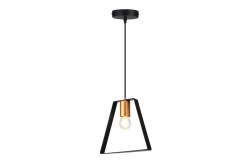 Decor Oxalis pendant lamp with black metal frame in geometric shape diameter 22 cm 3161