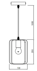 Decor Oxalis pendant lamp with black metal frame in geometric shape diameter 13 cm 3185