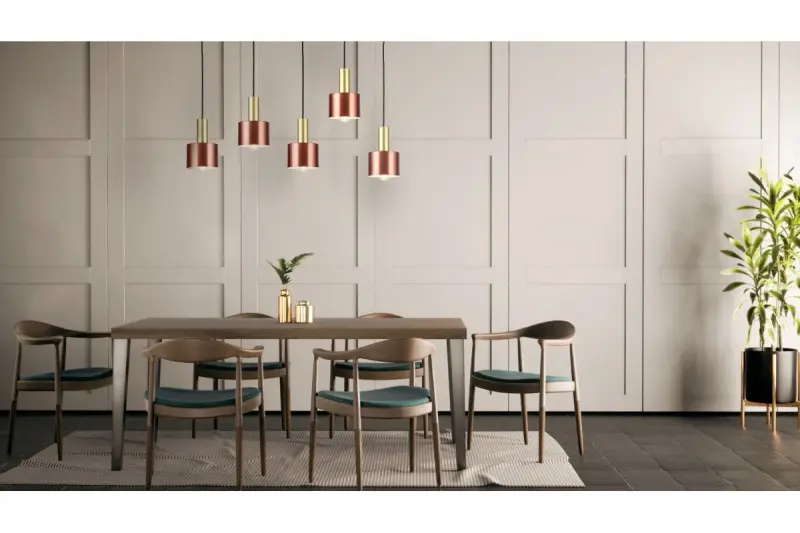 Decor Selvia pendant lamp copper with brass finish diameter 12 cm 3208