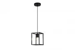Decor Diu black geometric pendant lamp with 1 light source width 15 cm 3598