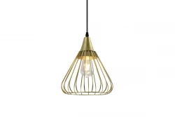Decor Tess gold metal conical wire pendant lamp 2516