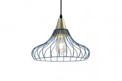 Decor Lotte blue vintage conical wire pendant lamp 2660