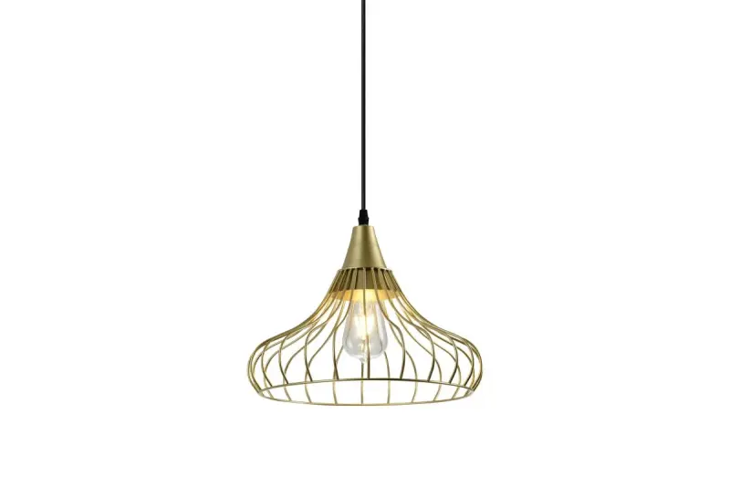 Decor Lotte gold vintage conical wire pendant lamp 2646