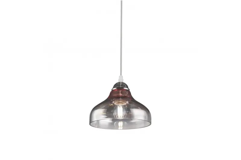 Decor Marite classic pendant lamp black tinted glass, diameter 26 cm 7061