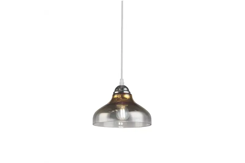 Decor Marite classic pendant lamp black gold tinted glass, diameter 26 cm 7085