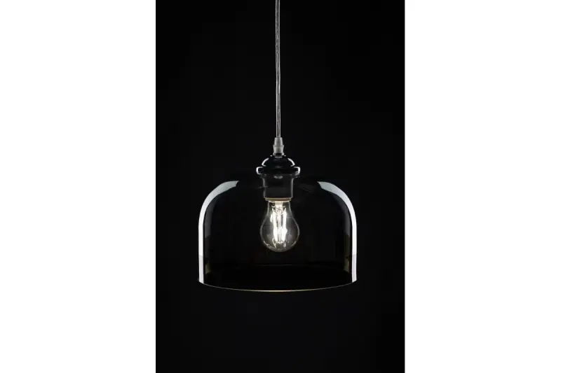 Decor Lati cylindrical black pendant lamp glass, diameter 23.5 cm 7122