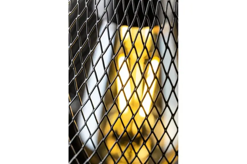 Decor Xalis pendant lamp black wire shade with metal rim, diameter 18.5 cm 7320