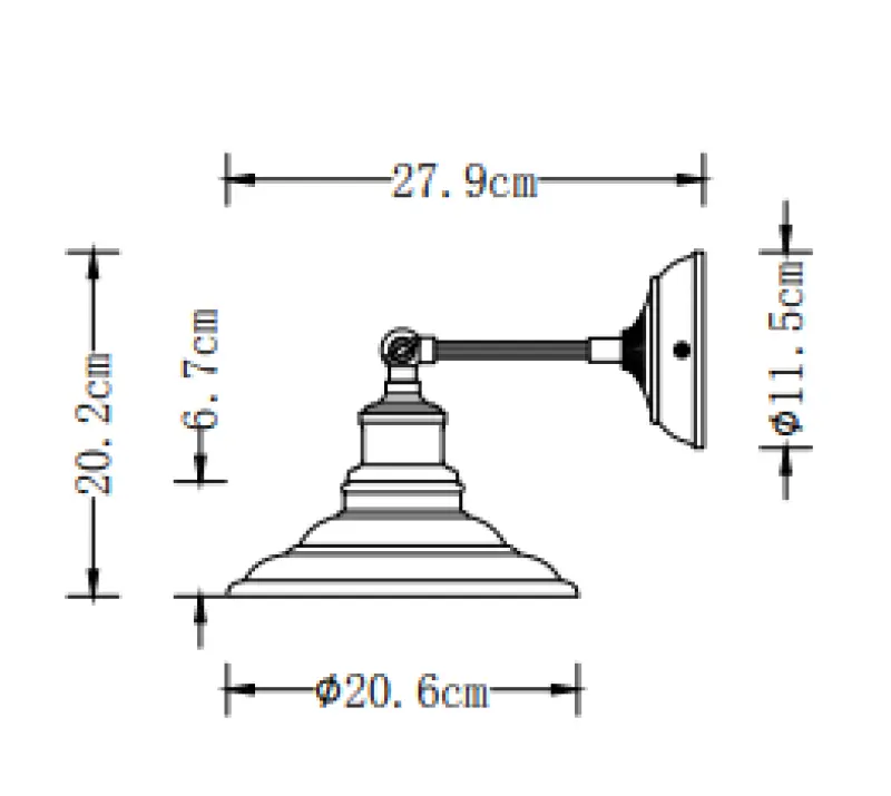 Decor Loret adjustable wall lamp grey, 20 cm diameter 7826