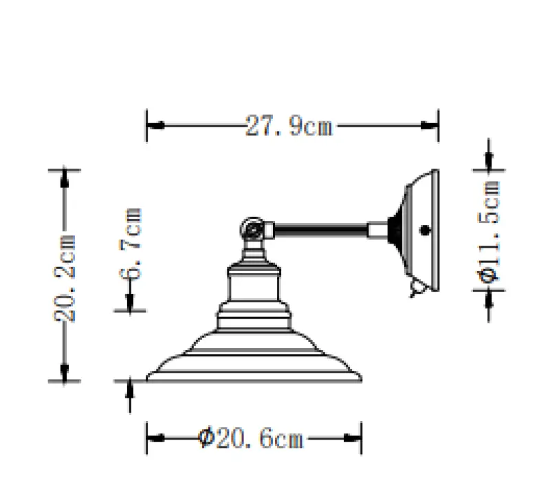 Decor Loret adjustable wall lamp with switch, white, 20 cm diameter 8267