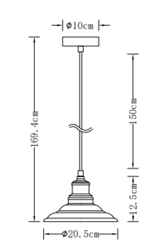Decor Loret timeless grey pendant lamp 20.5 cm diameter 8854