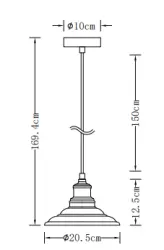 Decor Loret timeless white pendant lamp 20.5 cm diameter 9691