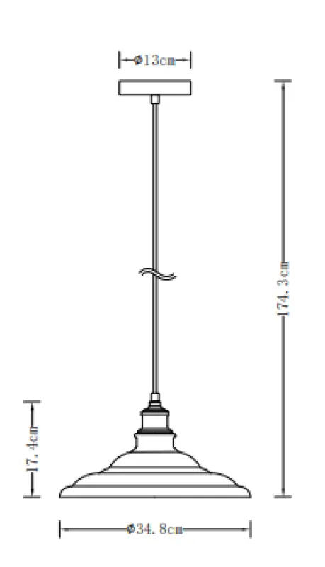 Decor Loret timeless black pendant lamp 34.8 cm diameter 9721