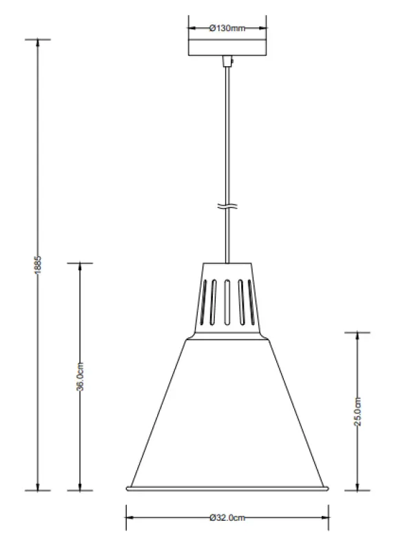 Decor Gianni stylish grey copper pendant lamp 32 cm diameter 8167