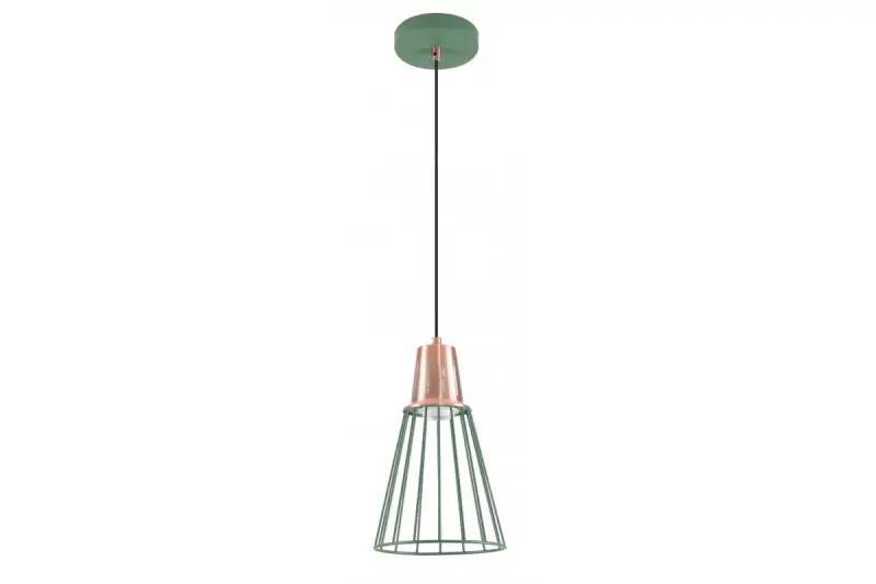 Decor Kaliope fashionable green wire pendant lamp 18 cm diameter 8044