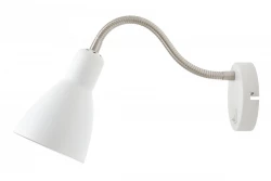 Decor Etore white wall lamp with metal arm 11 cm diameter 1952