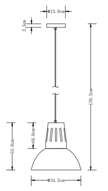 Decor Artemia anthracite pendant lamp with industrial look 34.5 cm diameter 2324
