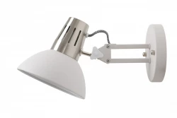 Decor Artemia elegant white wall lamp with metal arm, 16.5 cm diameter 2218