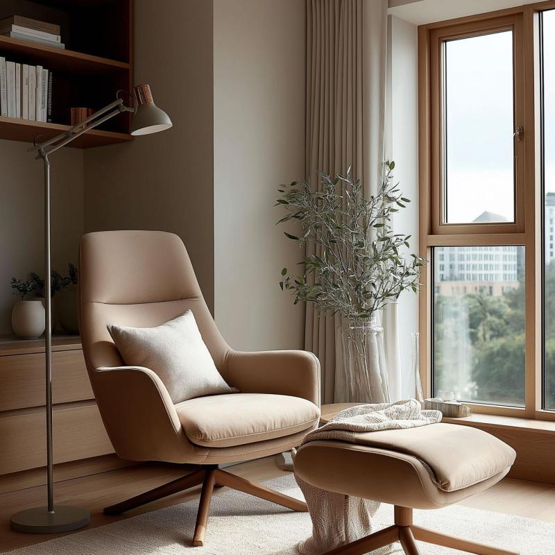 Decor Artemia grey floor lamp long metal arm diameter 16,5 cm 2300