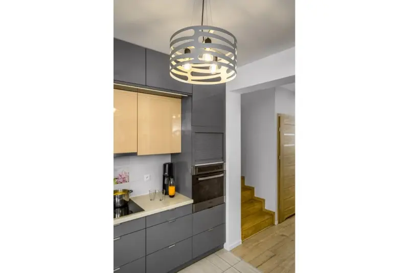 Decor Marisa grey pendant lamp with decorative gaps, max. 3 light sources, diameter 40 cm 2607