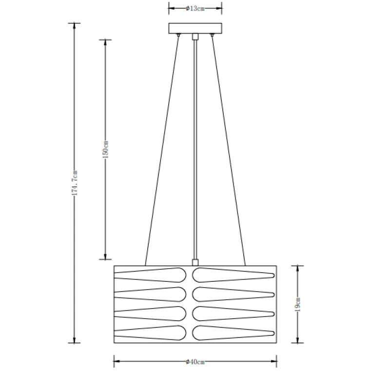 Decor Marisa white pendant lamp with decorative gaps, max. 3 light sources, diameter 40 cm 2782