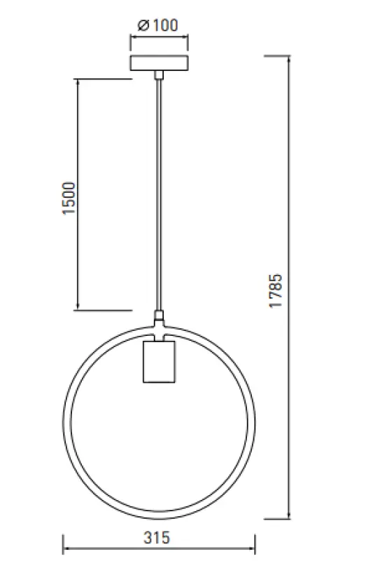 Decor Fija white round single pendant lamp 2898