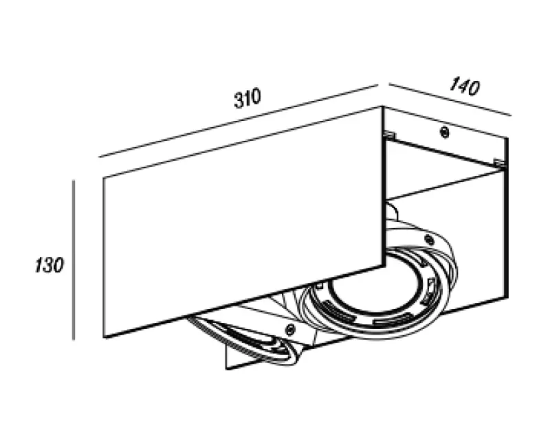 Decor Verso black gold ceiling light with adjustable head 2 bulbs 4212
