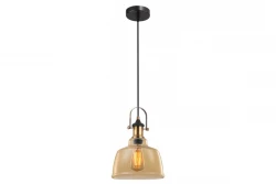Decor Muscari II pendant lamp amber with metallic finish and brass lamp holder 3565