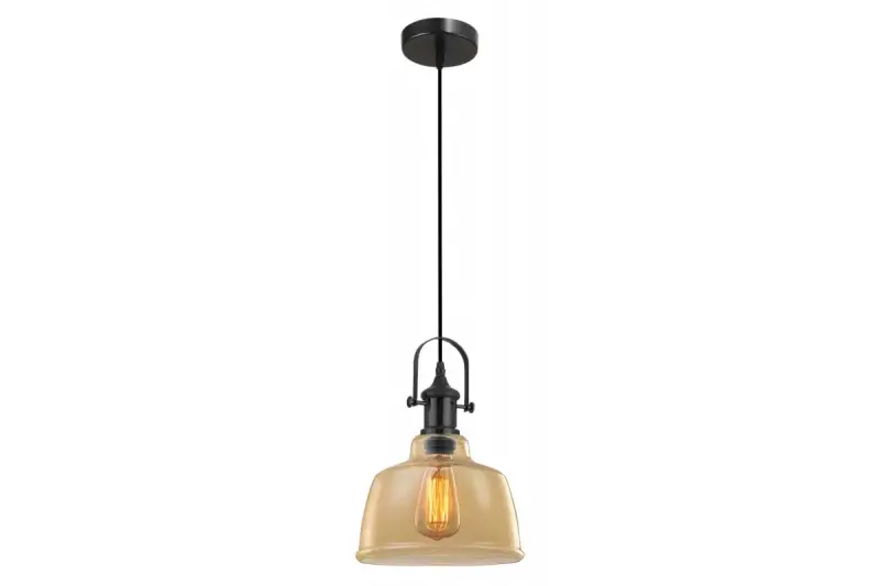 Decor Muscari II pendant lamp amber with metallic finish and black lamp holder 3732
